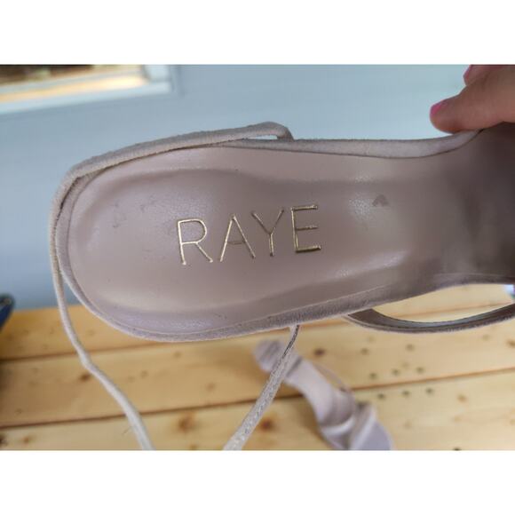 Revolve Raye Sz 7 Women's Suede Strappy Sandals Blush Pink - Picture 5 of 8